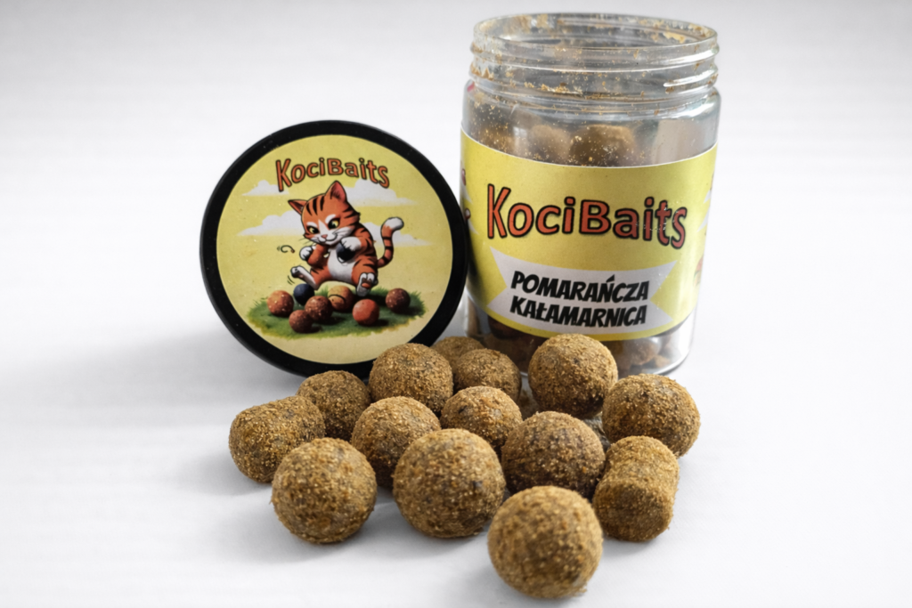 Kocibaits_Kulki_Haczykowe_Tonące_w_Panierce_Pomarańcza_Kałamarnica