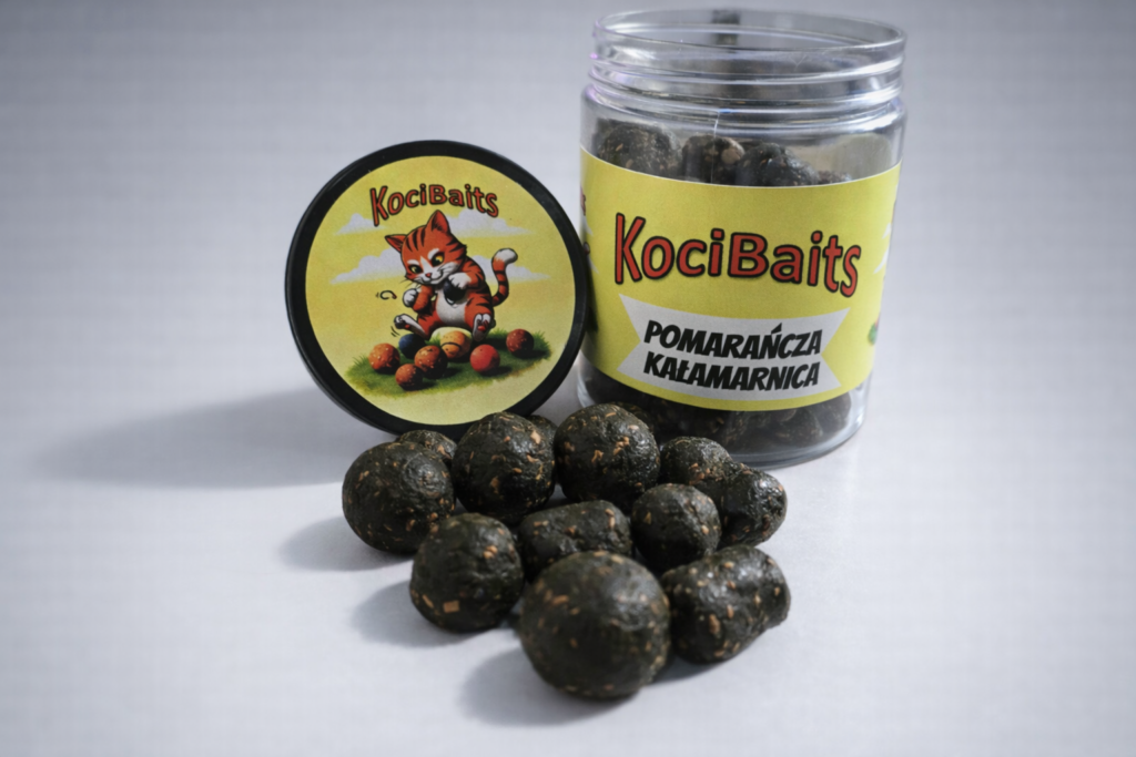 Kocibaits_Kulki_Haczykowe_Zbalansowane_Waftersy_Pomarańcza_Kałamarnica