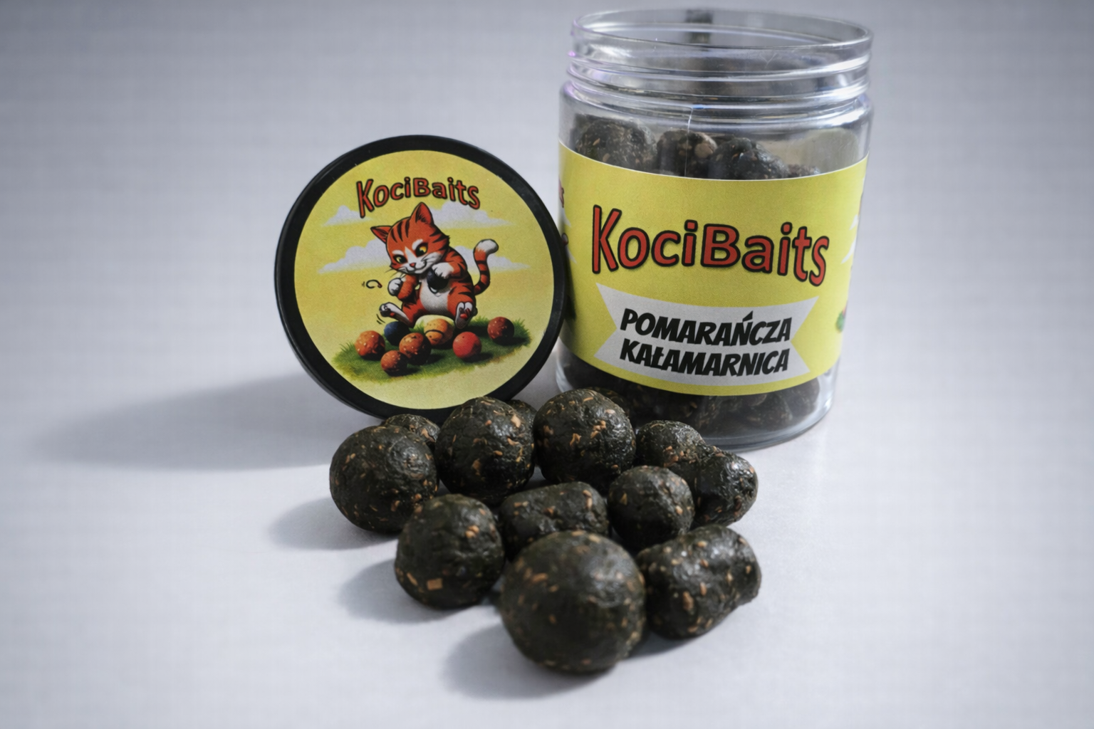 Kocibaits_Kulki_Haczykowe_Zbalansowane_Waftersy_Pomarańcza_Kałamarnica